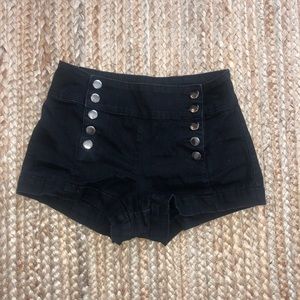 Black high waisted shorts